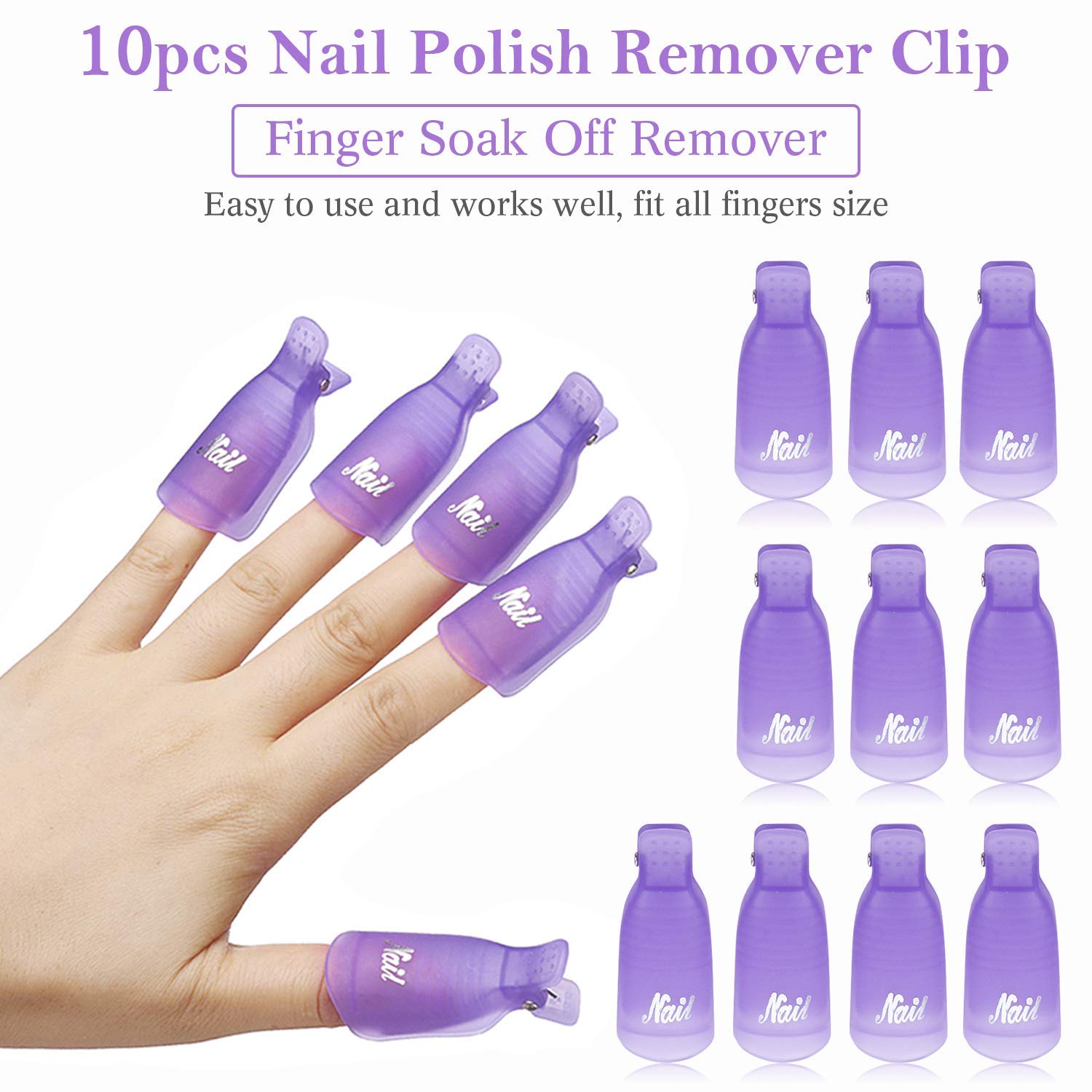 Nail Tech Accessories - 10 Pezzi Clip in Plastica per