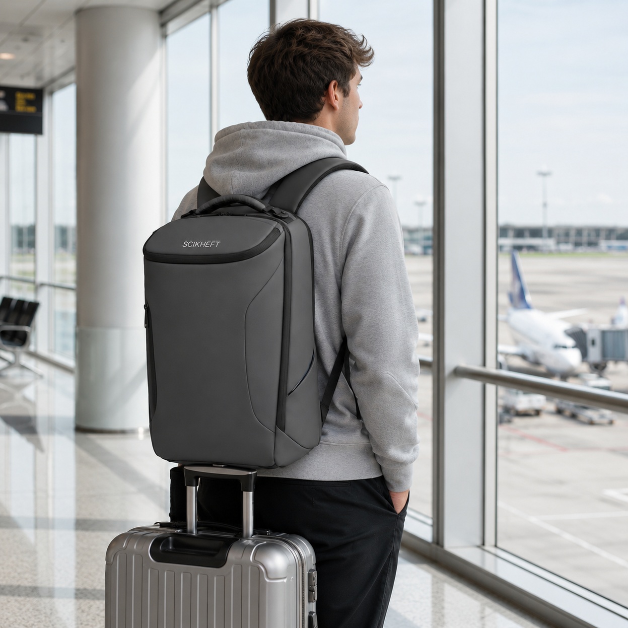 Tech Accessories Travel - Zaino ergonomico da viaggio, zaino tecnico