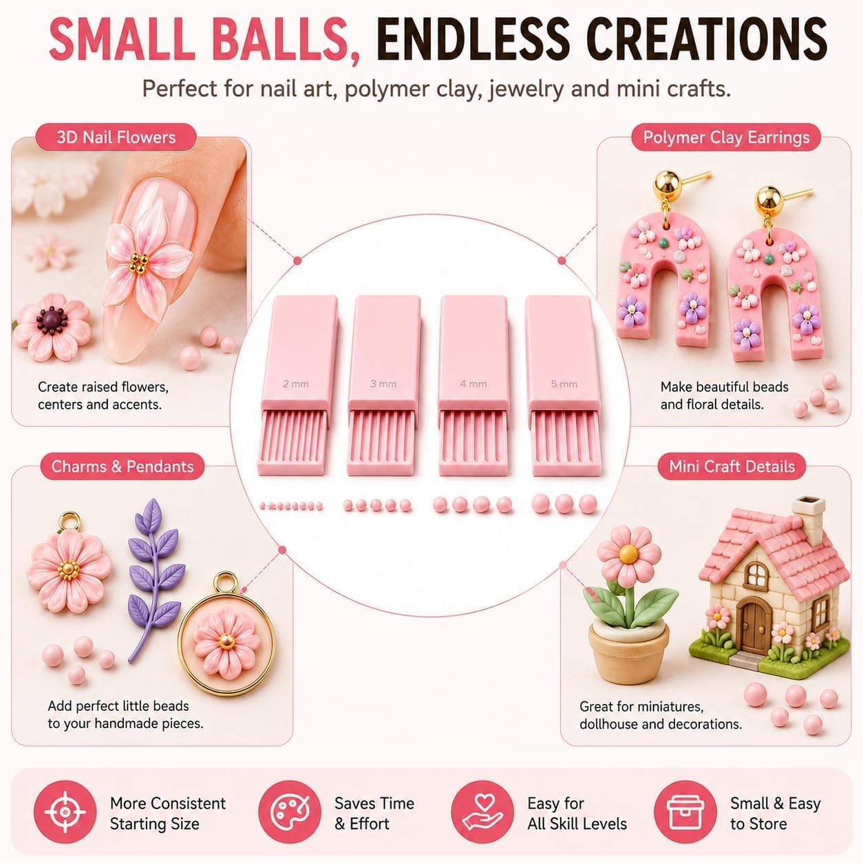 4 Pezzi Strumento per Creare S - Nail Tech Accessories recensione e prezzo